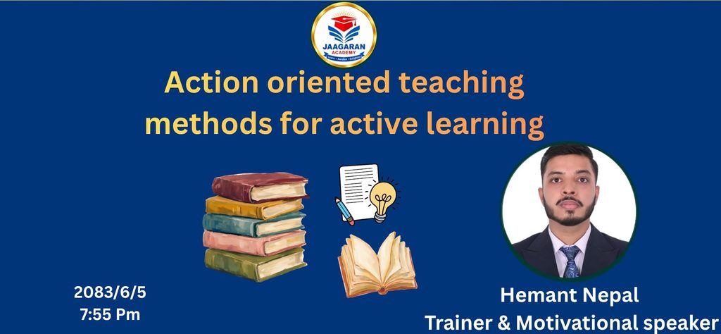 Action-oriented classroom teaching session by trainer Hemant Nepal